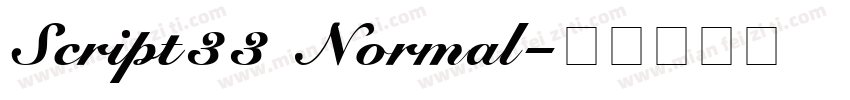 Script33 Normal字体转换